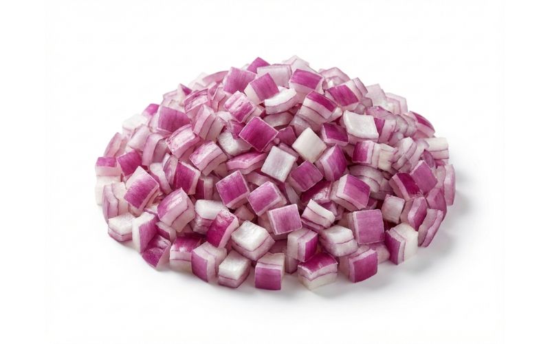 Oignon Rouge en Dés